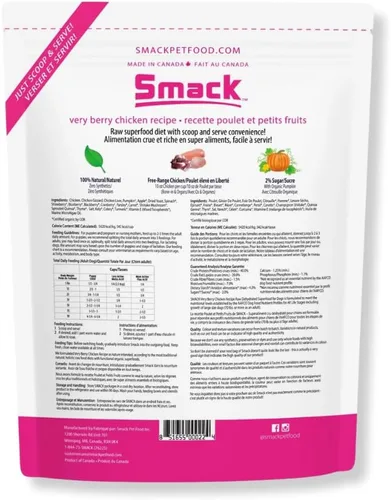 Vista 2 de Comida para perros con pollo y bayas de Smack
