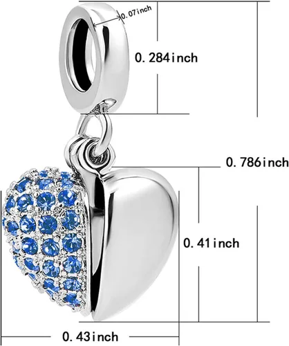 Vista 3 de KunBead Aunt Auntie Love - Dijes colgantes de corazón abierto compatibles con pulsera Pandora, collar, joyería de cumpleaños, regalos para mujeres
