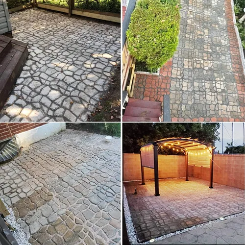 Vista 6 de VanSmaGo 2 paquetes de 16.9 x 16.9 x 1.6 pulgadas, molduras de piedra para pavimento, pavimento, hormigón, pavimento, pavimento, pavimento