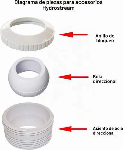 Vista 2 de ATIE Pool Spa Directional Flow Hydrostream Return Jet Fitting SP1419D con apertura ajustable de 3/4 pulgadas globo ocular giratorio para Hayward