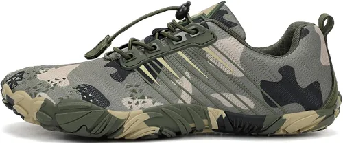 Vista 5 de Kricely Zapatos minimalistas para hombre, zapatos de entrenamiento con puntera ancha, suela cero caída