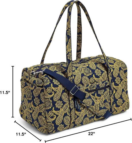 Vista 6 de Vera Bradley Women's Cotton Collegiate Large Travel Duffle Bag (Multiple Teams Available)