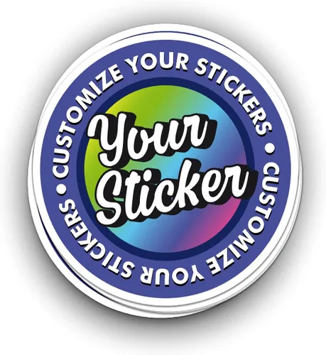 Vista 8 de VulgrCo Calcomanías personalizadas de corte individual, divertidas, negocios, bodas, cumpleaños, regalos, impermeables, respuesta rápida, resistente