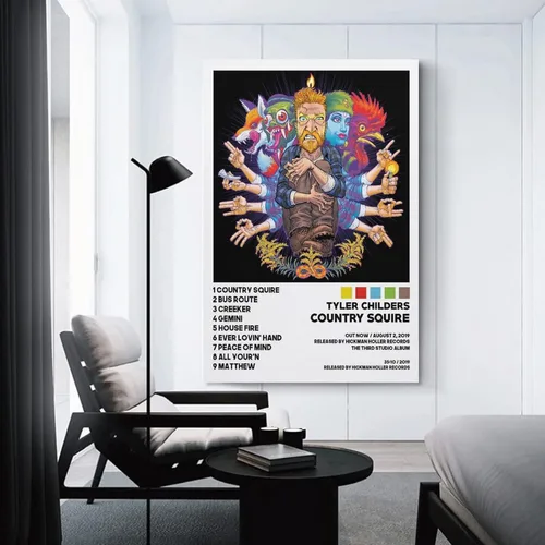 Vista 3 de Tyler Childers - Póster de Squire Country Squire para habitación, póster estético para habitación, arte de pared para dormitorio, 12 x 18 pulgadas