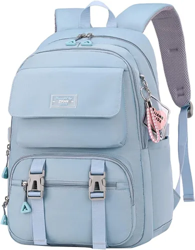Vista 13 de JiaYou Mochila Casual para Adolescentes, Niñas, Mochila para la Escuela Secundaria, Mochila Diaria, para Mujeres, Bolsa de Viaje para Portátil, 1#