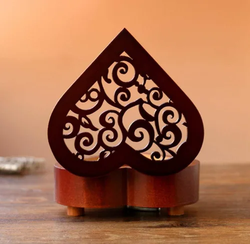 Vista 5 de Sooharic Caja de música de madera con mecanismo de relojería de cuerda, regalos musicales para niños (Amazing Grace)