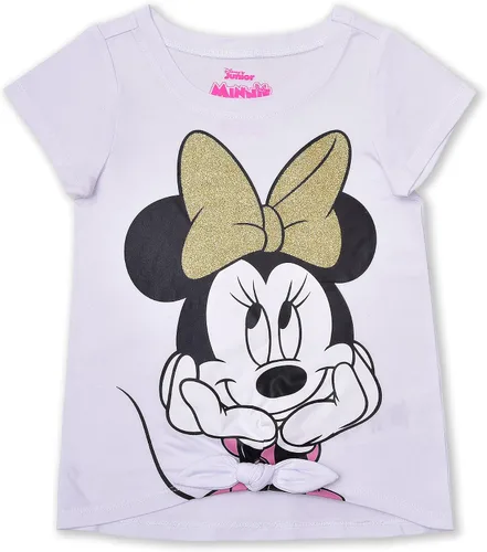 Vista 2 de Disney Minnie and Mickey Girls Tank Top, T-Shirt, Short, Legging and Scrunchie Set for Toddler and Little Kids