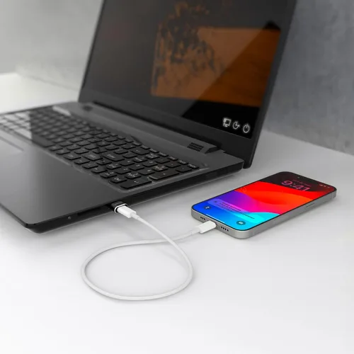 Vista 2 de Adaptador USB a USB C - iPhone 15, 16 carga y convertidor de datos tipo C hembra a tipo A macho, compatible con Samsung Galaxy, iPad, Apple Watch