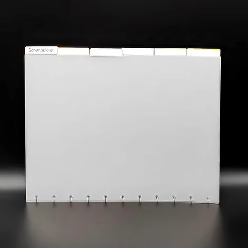 Vista 3 de Divisores de pestañas de polietileno de letras para cuadernos con disco, suministros de planificador encuadernado en disco, separadores de índice