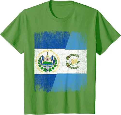 Vista 41 de Camiseta Half El Salvador Bandera de Guatemala con raíces guatemaltecas