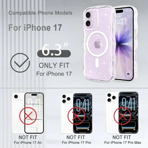 Vista 60 de Pepmune Funda magnética para iPhone 17 Pro Max, color rosa