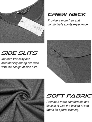 Vista 5 de COOFANDY Camisetas sin mangas para hombre, paquete de 3 camisetas sin mangas para gimnasio, fisicoculturismo, fitness