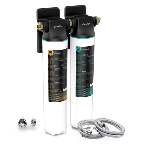 Vista 11 de Frizzlife Sistema de filtro de agua DW10 para debajo del fregadero, elementos certificados NSF/ANSI 53 y 42, reduce el 99.99% de plomo, cloro