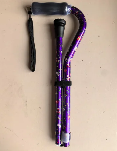 Vista 24 de Bastones florales para mujer, bastón plegable para estabilidad con base antideslizante, bastón ajustable para personas mayores, bastones plegables