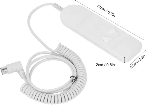 Vista 2 de Reemplazo remoto para silla elevadora, 8 pines 2 botones, control remoto de plástico para silla elevadora, sillón reclinable eléctrico