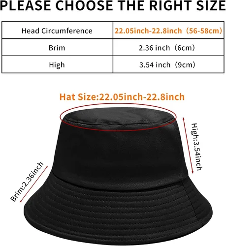 Vista 49 de PFFY Bucket Hat for Women Men Cotton Summer Sun Beach Fishing Cap