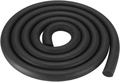 Vista 14 de uxcell Tira de goma de espuma de sellado de 0.118 in de diámetro 16.4 ft de largo, color negro