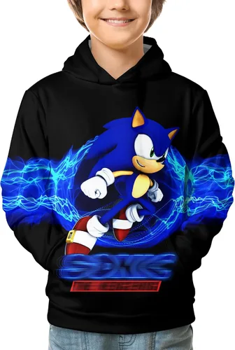 Vista 2 de bendl Sudadera con capucha con estampado 3D de anime para niños y niñas, sudadera con capucha deportiva
