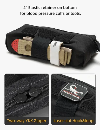 Vista 4 de IDOGEAR Bolsa táctica de gota con gancho y bucle para JPC CPC AVS chaleco utilidad herramienta bolsa riñonera
