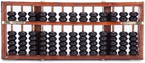 Vista 2 de Estilo vintage 13 dígitos varillas de madera Abacus Soroban calculadora china herramienta de conteo 11