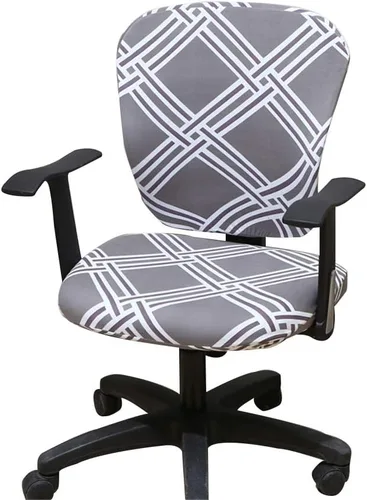 Vista 23 de Jinzio Funda para silla de oficina de computadora, tela protectora dividida y elástica, de poliéster, universal, para escritorio, para silla