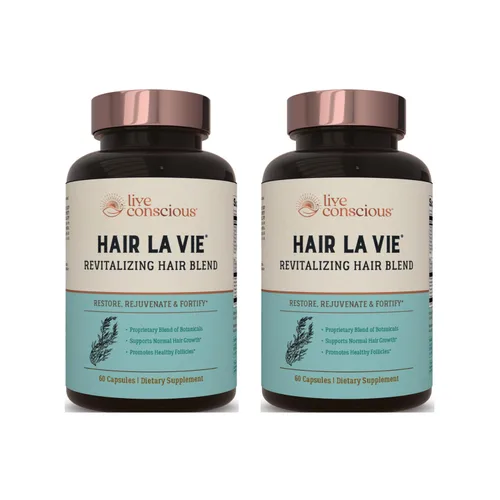 Vista 10 de Hair La Vie Live Conscious Revitalizing Blend Vitaminas para el crecimiento del cabello para mujeres para apoyar la salud del cabello, suplementos