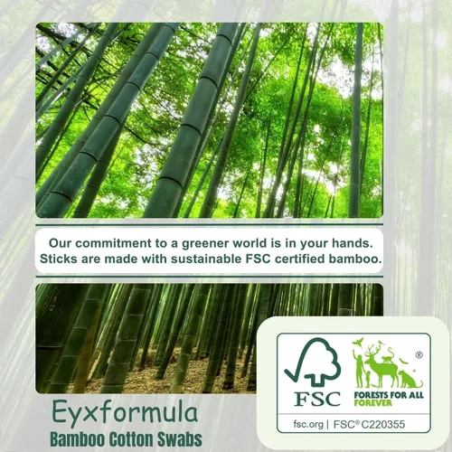 Vista 2 de 200 hisopos largos de algodón de madera, palitos de algodón de limpieza con mango de madera para aplicadores de pistola de maquillaje de aceite