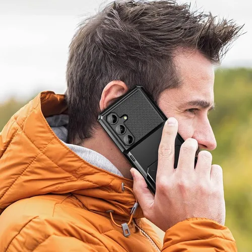 Vista 7 de Vofolen Funda tipo cartera para Samsung Galaxy S24 con soporte para tarjetas, funda protectora de doble capa de 4 tarjetas, resistente a prueba