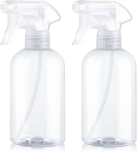 Vista 9 de Botellas pulverizadoras de plástico de 10 onzas, botella de spray de agua Mist Stream Empty Sprayer BPA-free Refillable Container Adjustable