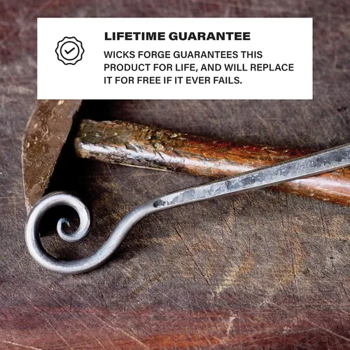 Vista 3 de Wicks Forge Wicks Forge - Cuchillo de hierro fundido para abrecartas Accesorio de escritorio de lujo, rústico y antiguo para cortar sobres