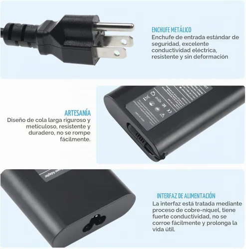Vista 2 de Cargador adaptador de CA para Dell Latitude 7430, 7410, 7420, 7440, 7520, 7530, 7640