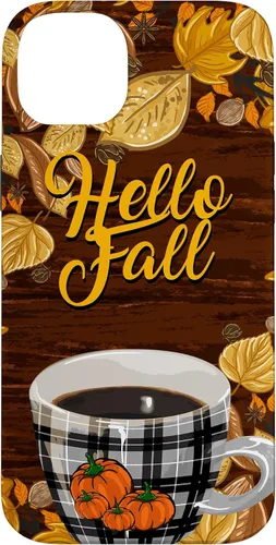 Vista 15 de Funda para iPhone 16 Hello Fall Leaves Coffee Cup Pumpkin Autumn Thanksgiving Case