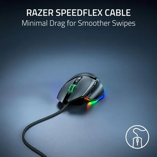 Vista 7 de Razer Basilisk V3 35K Ratón ergonómico con cable para juegos: rueda de inclinación HyperScroll - Sensor óptico de 35K DPI Gen 2-13 Controles
