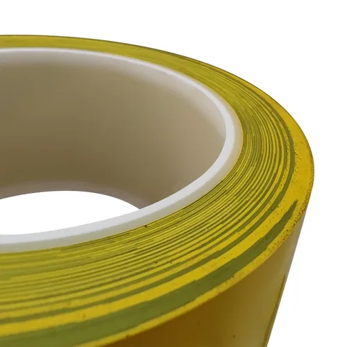 Vista 3 de Cinta de seguridad de advertencia de peligro negro y amarillo • 2 pulgadas x 100 pies - Ideal para paredes, pisos, tuberías y equipos - Garantiza