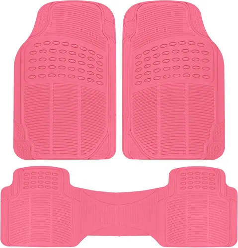 Vista 12 de BDK ProLiner Alfombrillas para automóvil, camiones, SUV, 2 piezas para todo tipo de clima con diseño de ajuste universal, tapetes duraderos con Beige