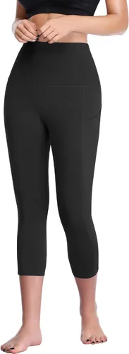 Vista 4 de CADMUS Womens High Waist Workout Legging Capris for Yoga w Side Pockets
