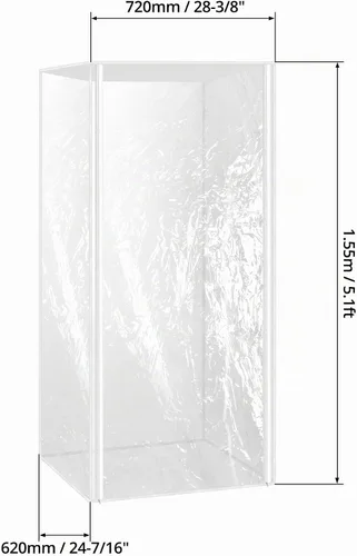 Vista 6 de QWORK Funda para bandeja para bollos con cremalleras, cubierta de plástico transparente para bandeja de hojas, 28 pulgadas de largo x 23 pulgadas