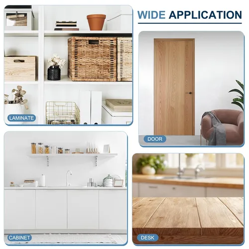 Vista 7 de PATIKIL Bandas de borde de abedul, cinta de chapa de madera de 1-1/2 pulgadas x 25 pies, bandas de borde de madera contrachapada flexible prepegadas