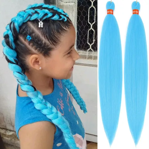 Vista 58 de Cabello trenzado preestirado ombré, extensiones de cabello trenzado sedoso, sin picazón, trenzas de cabello trenzado de ganchillo con textura Yaki