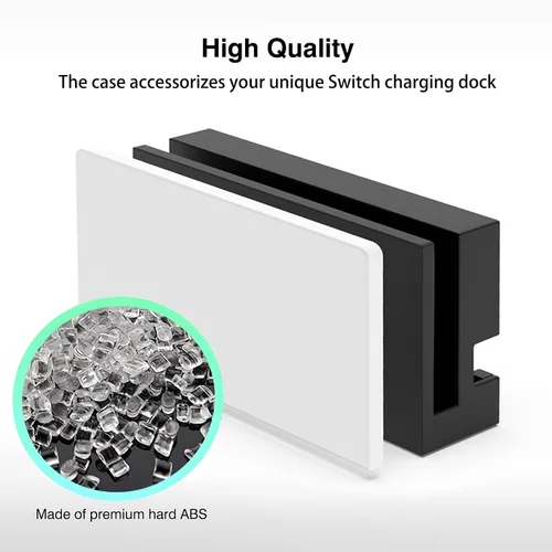 Vista 3 de TIKOdirect Custom Faceplate Cover for Nintendo Switch Charging Dock, Hard PC Slim Shell Anti-Scratch No Screwdriver Installation for Switch Dock