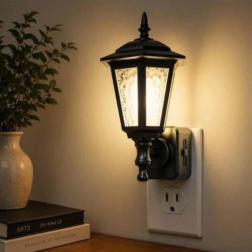 Vista 12 de L LOHAS LED Luz nocturna, luz nocturna enchufable con sensor de anochecer a Negro1