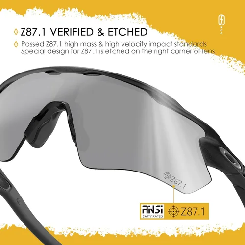Vista 23 de Lentes de repuesto ANSI Z87.1 para gafas de sol Oakley RadarLock Path ventiladas - HI-DEF fotocromático