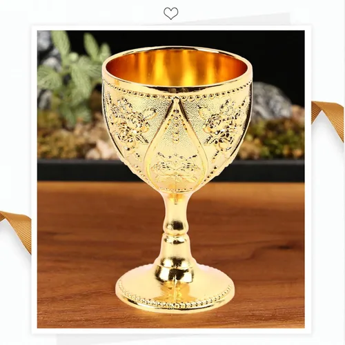 Vista 8 de HERCHR 2 copas vintage, copa de vino medieval, copa de vino de metal de cobre en relieve, mini copas de comunión, copa de vino real, relieve 3D