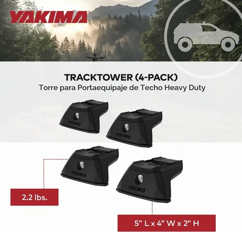 Vista 6 de Yakima TrackTower Cargo Roof Rack Tower, 4 paquetes