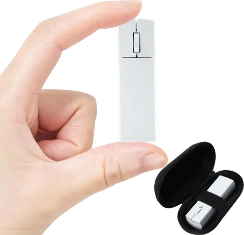 Vista 9 de Ratón Bluetooth inalámbrico, mini 3 modos (BT4.0/5.0+2.4G) Ratones de viaje recargables sin ruido con funda para mouse, 3 botones 1200 DPI Ratones