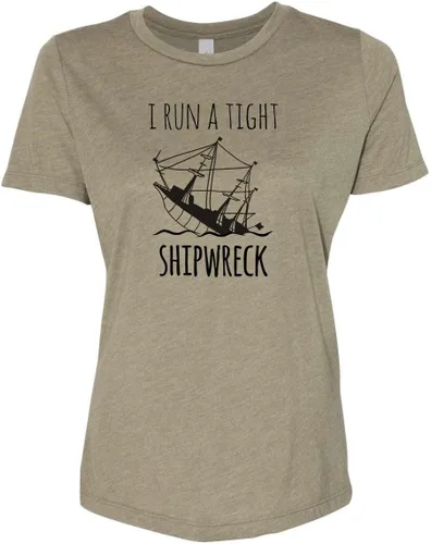 Vista 27 de Cute Women's Screen Printed Crew Neck Tee, Shirts With Sayings, Dusty Blue or Olive