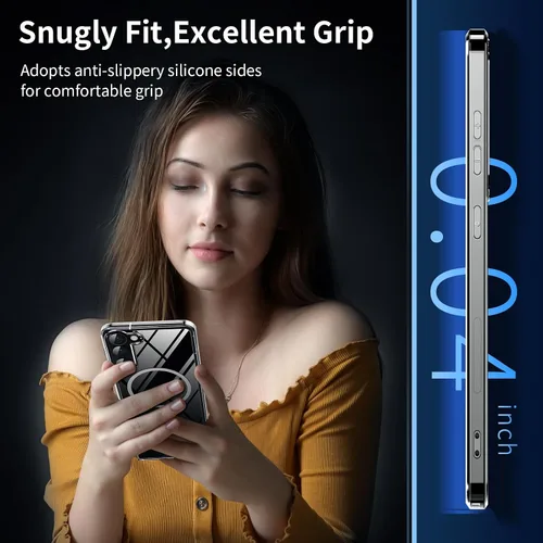 Vista 7 de Funda magnética diseñada para Samsung Galaxy S23+ Plus [compatible con MagSafe], protección contra caídas de grado militar [nunca amarillento] Funda