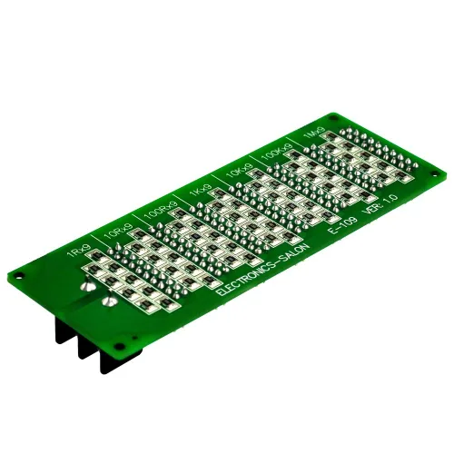 Vista 4 de Electronics-Salon 1R - 9999999R Tablero de resistencia programable de siete décadas, paso 1R, 1%, 1/2 vatios.