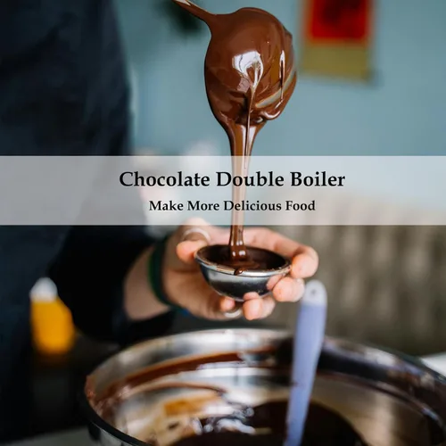 Vista 7 de Olla de fusión – Caldera doble de 20.3 fl oz y acero inoxidable de 54.1 fl oz, juego de ollas de doble mango grandes para derretir chocolate