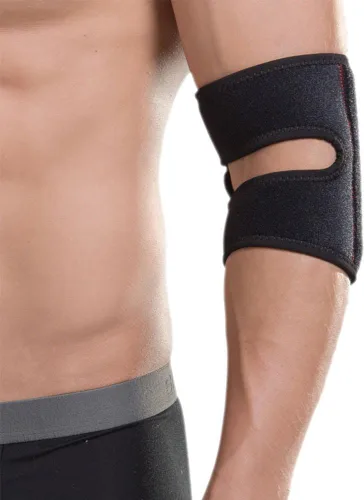 Vista 2 de Senston - Manga de compresión para codo - Codera de neoprene regulable - Soporte para codo - Da soporte y disminuye el dolor